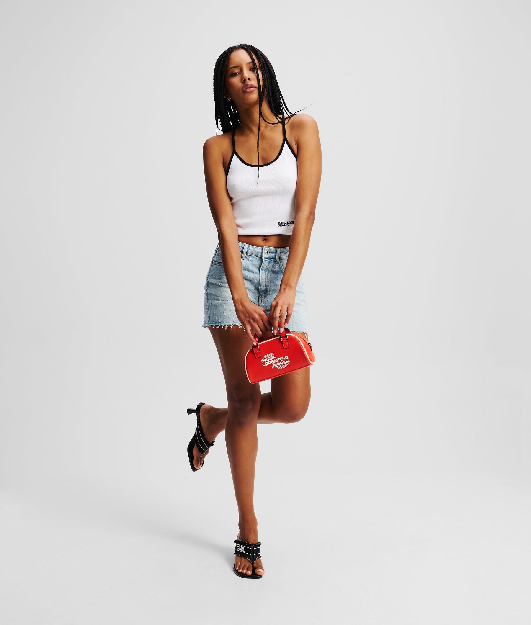PIPING DETAIL STRAPPY TOP