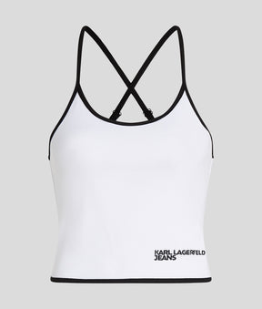 PIPING DETAIL STRAPPY TOP