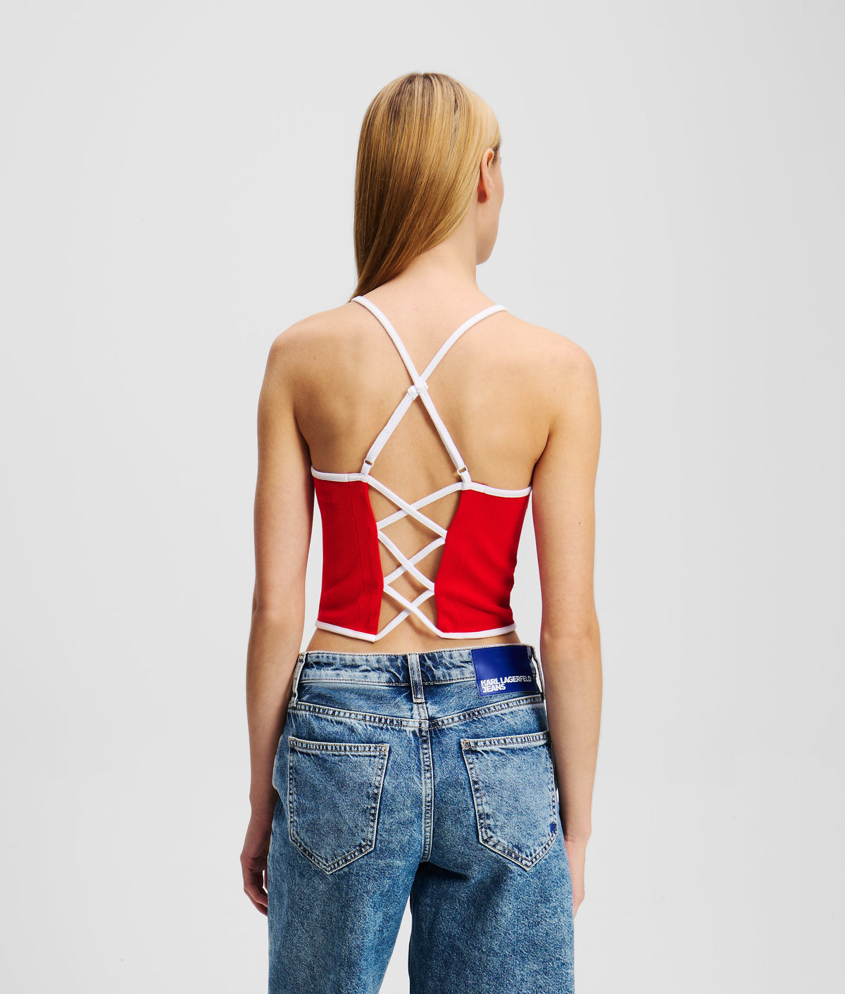 PIPING DETAIL STRAPPY TOP