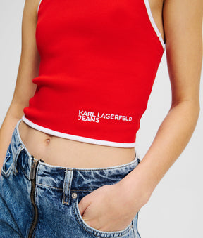 PIPING DETAIL STRAPPY TOP