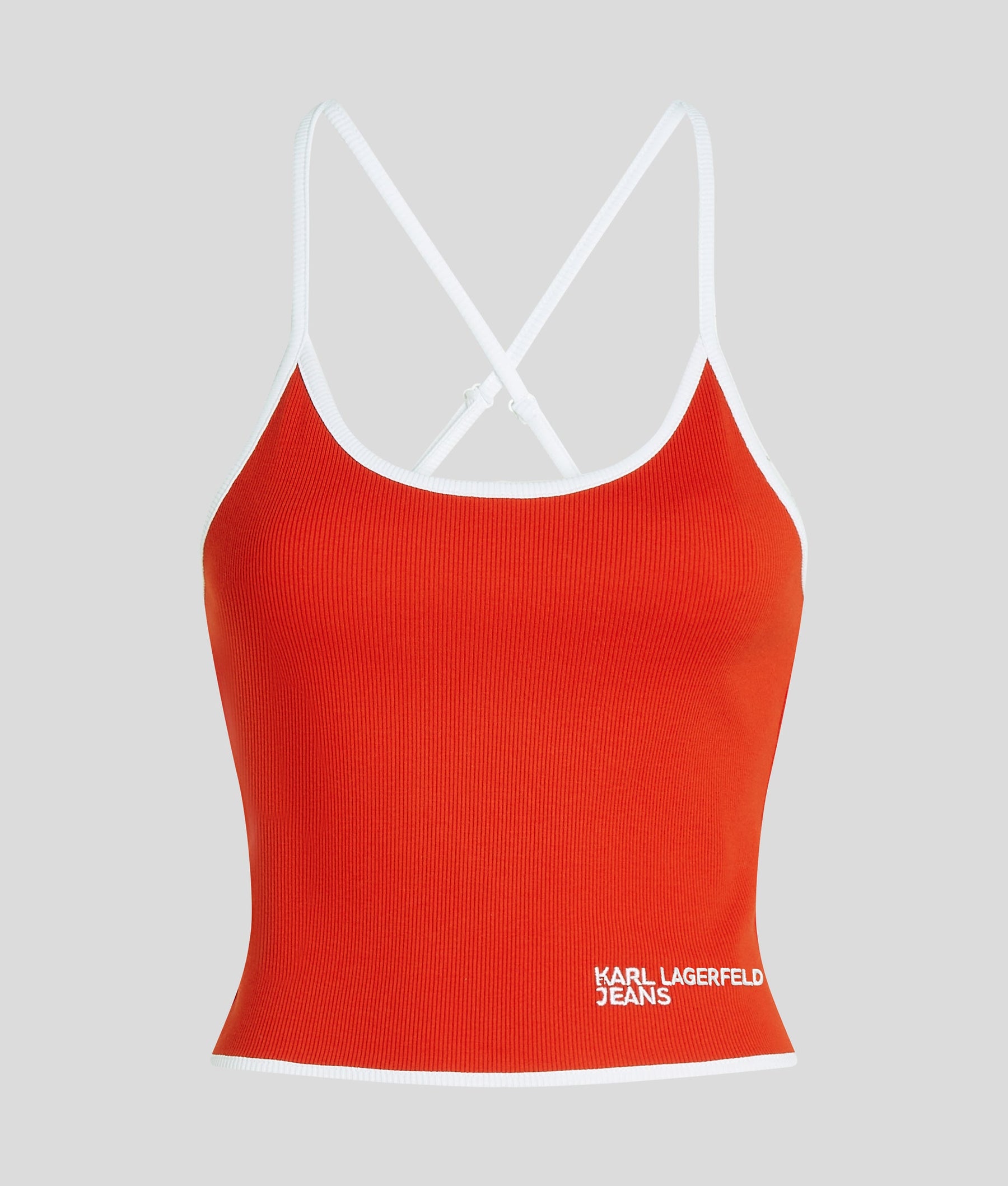 PIPING DETAIL STRAPPY TOP