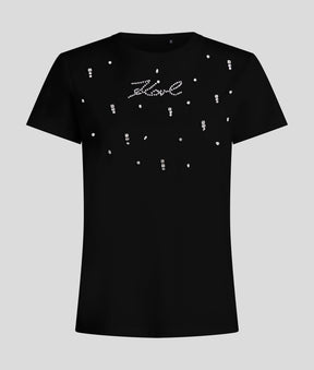 RHINESTONE SIGNATURE T-SHIRT