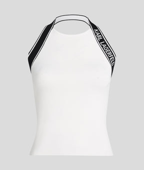 LOGO HALTER NECK TOP