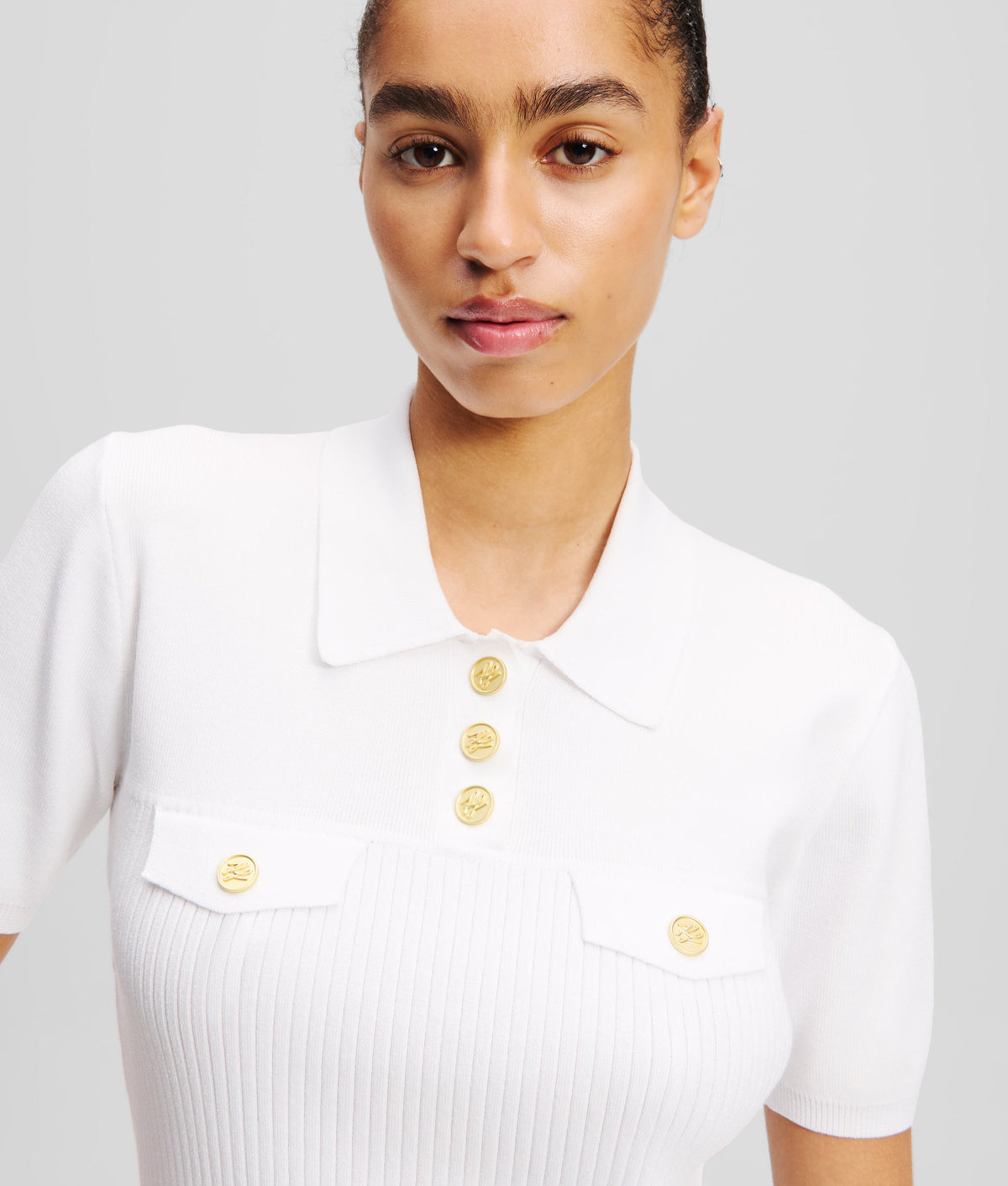 BUTTON-DETAIL POLO SHIRT