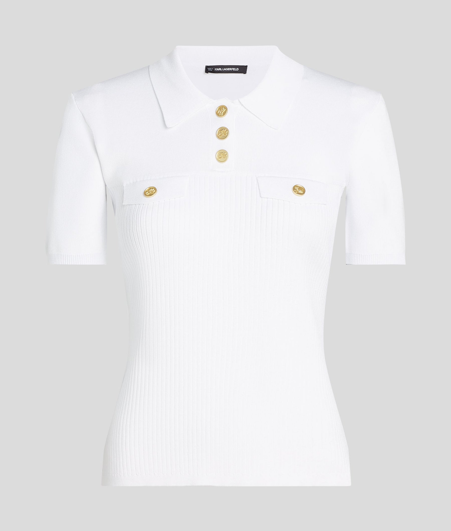 BUTTON-DETAIL POLO SHIRT
