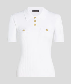BUTTON-DETAIL POLO SHIRT
