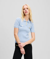 BUTTON-DETAIL POLO SHIRT