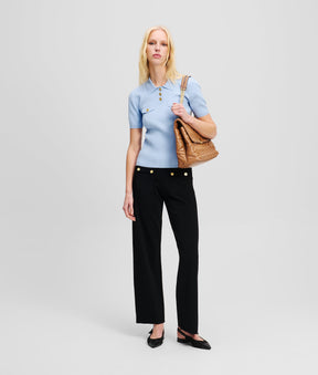 BUTTON-DETAIL POLO SHIRT