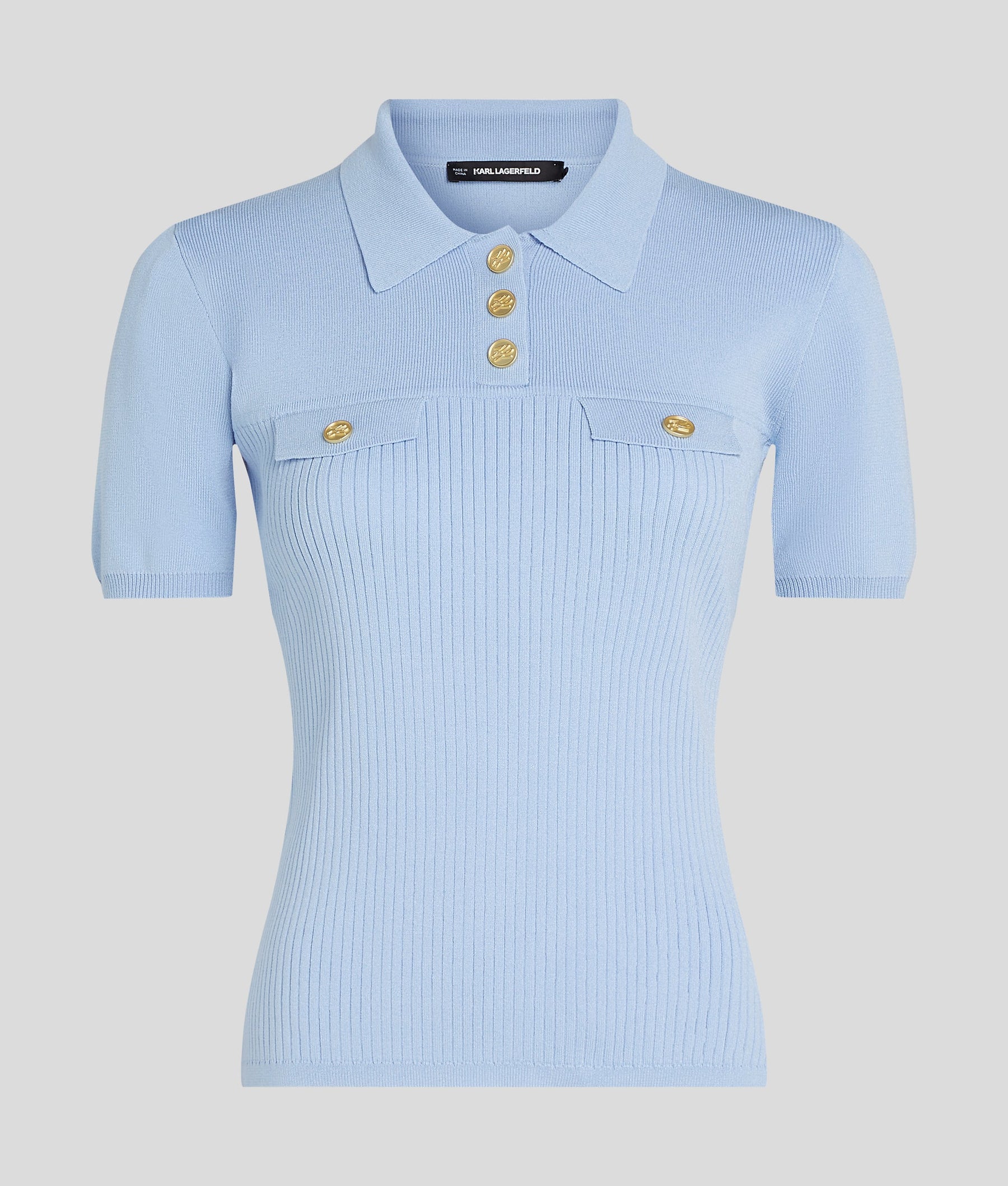 BUTTON-DETAIL POLO SHIRT