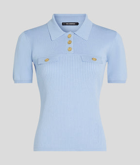 BUTTON-DETAIL POLO SHIRT
