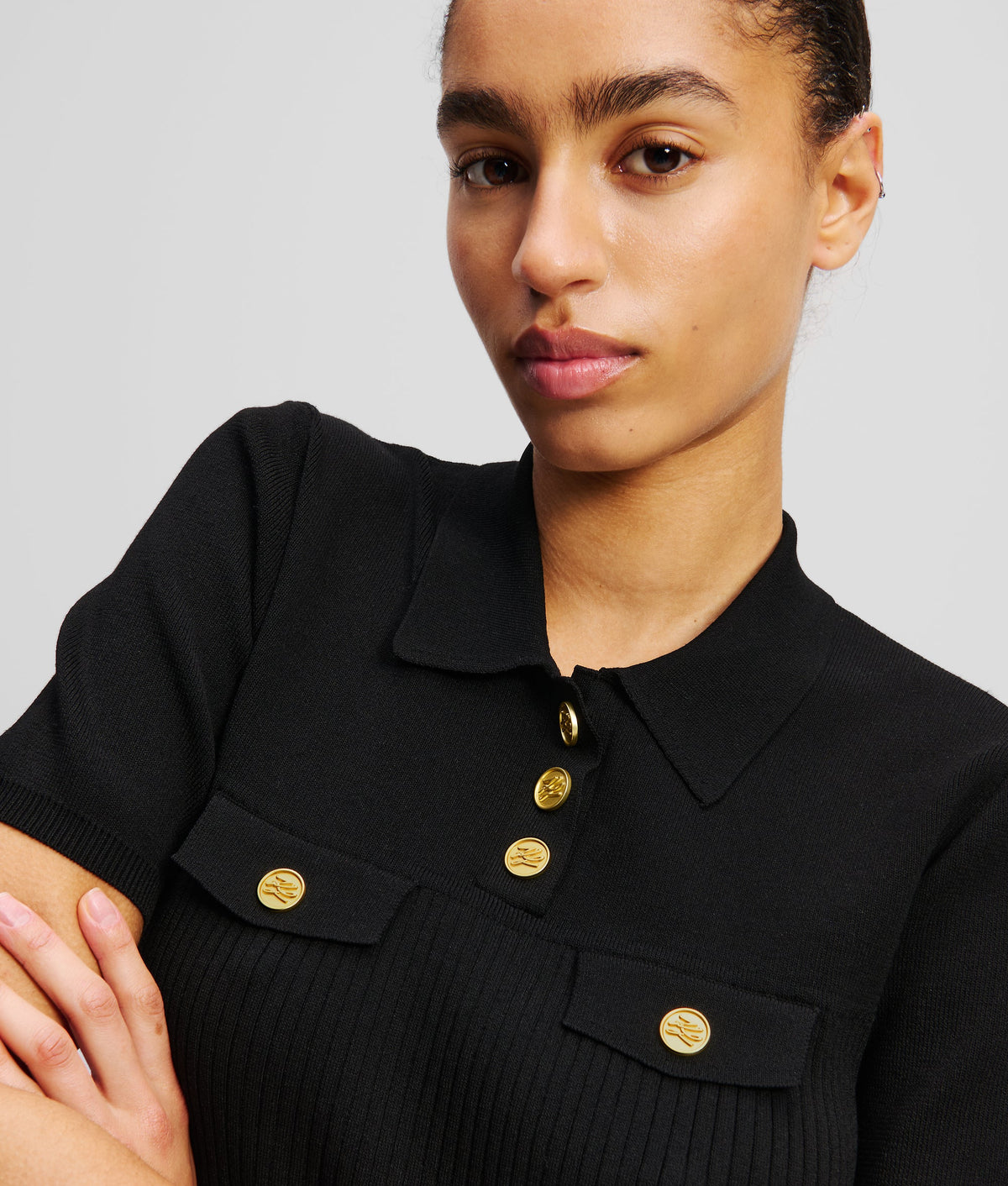 BUTTON-DETAIL POLO SHIRT