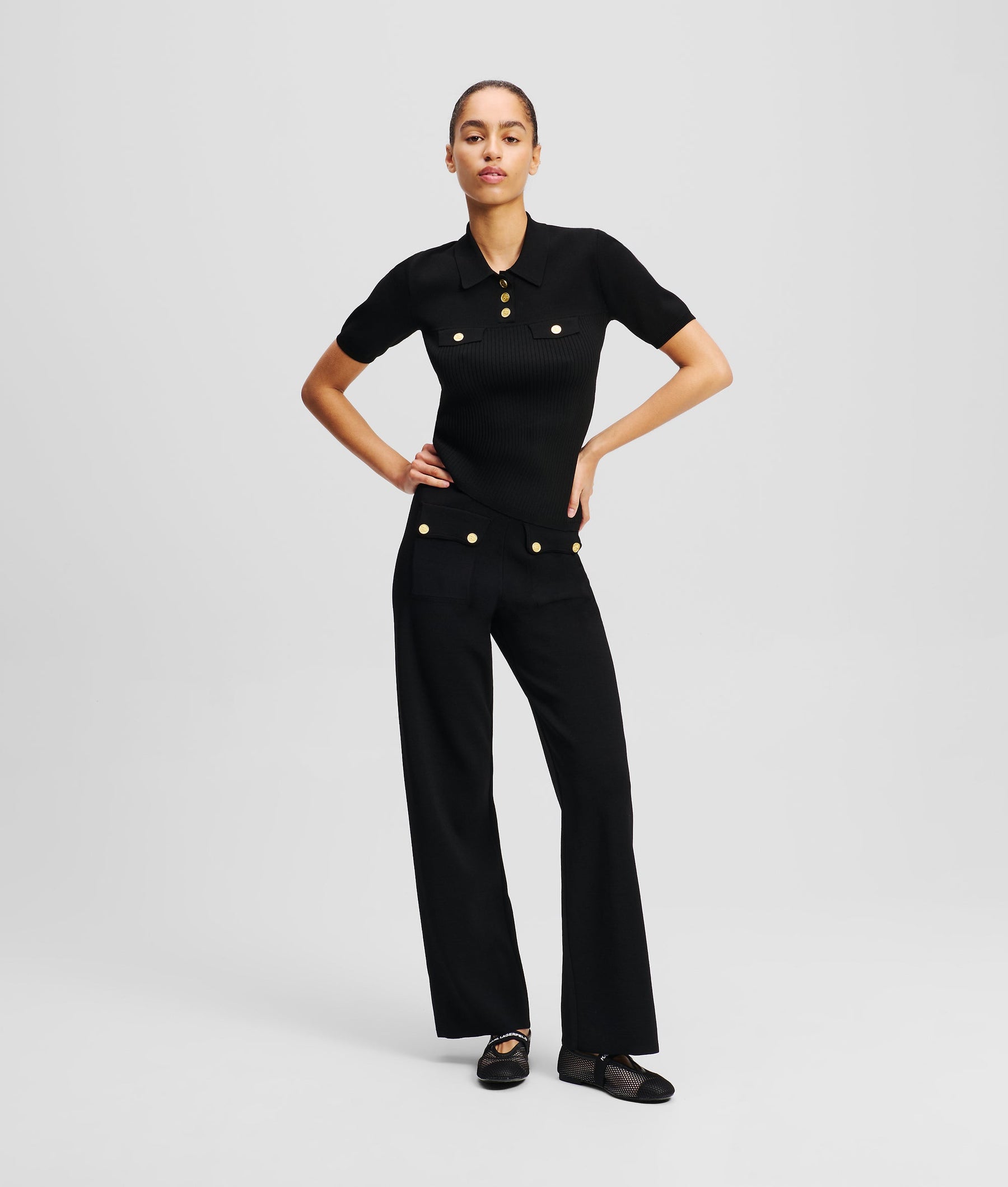 BUTTON-DETAIL POLO SHIRT