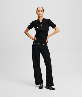 BUTTON-DETAIL POLO SHIRT