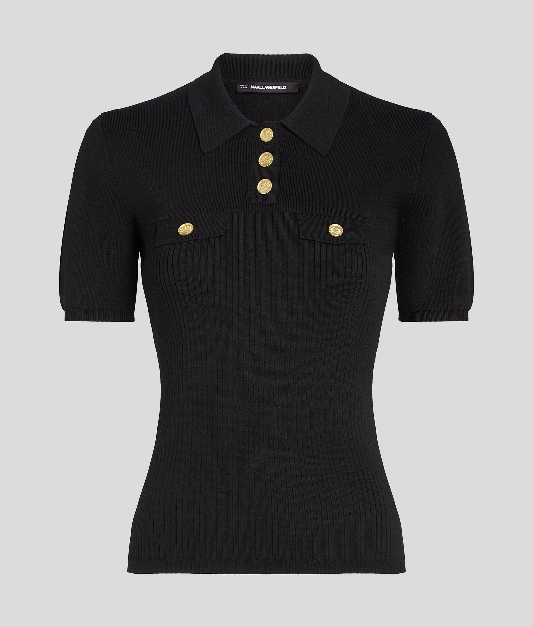 BUTTON-DETAIL POLO SHIRT