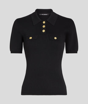 BUTTON-DETAIL POLO SHIRT