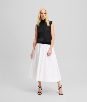 SLEEVELESS SATIN TOP