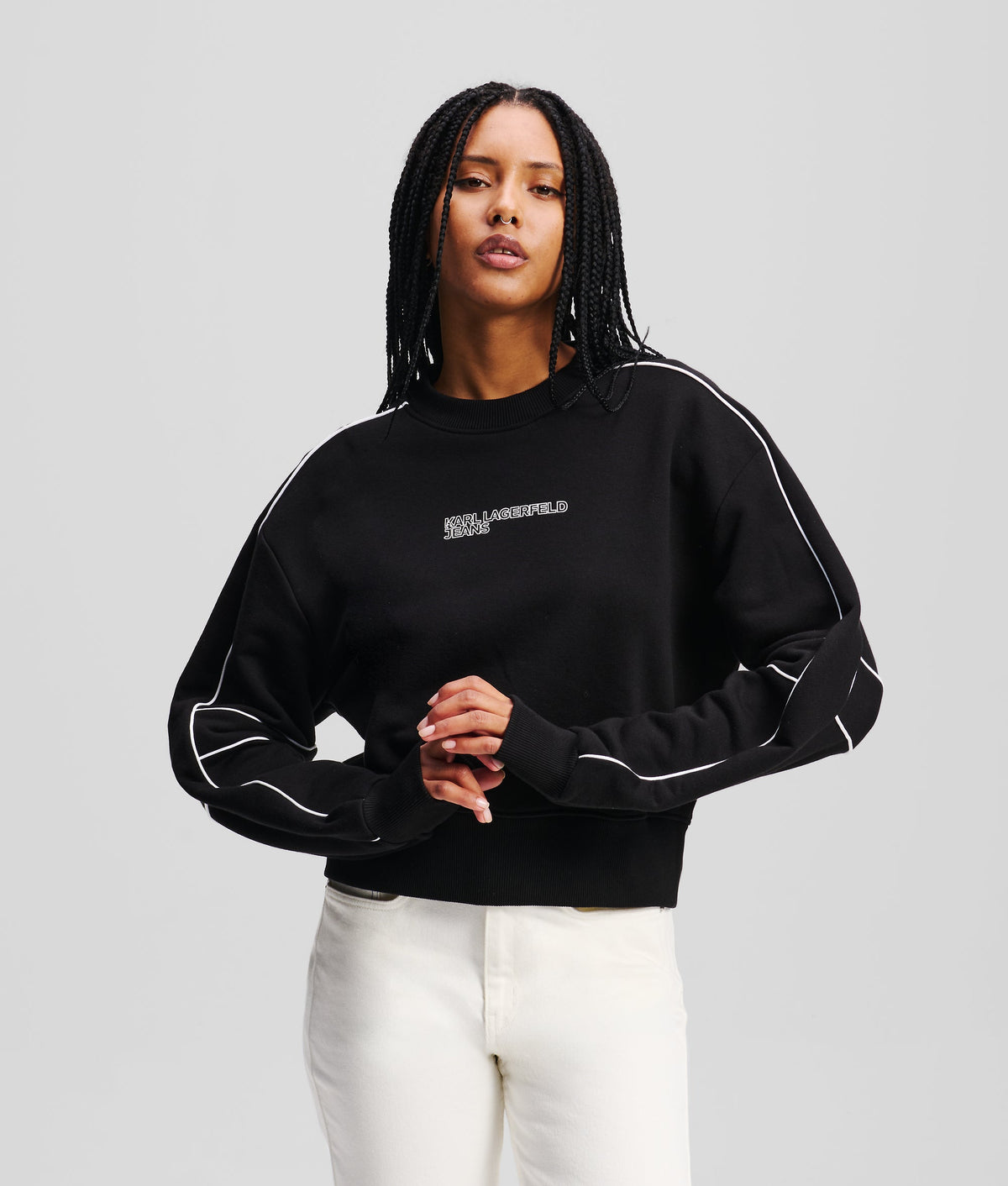 RELAXED CROPPED SWEATSHIRT