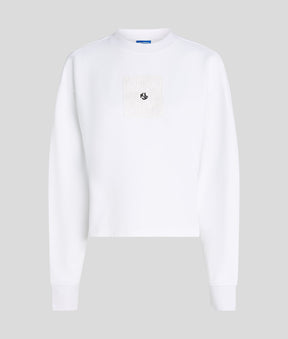 CROCHET MONOGRAM SWEATSHIRT