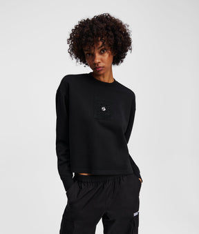 CROCHET MONOGRAM SWEATSHIRT