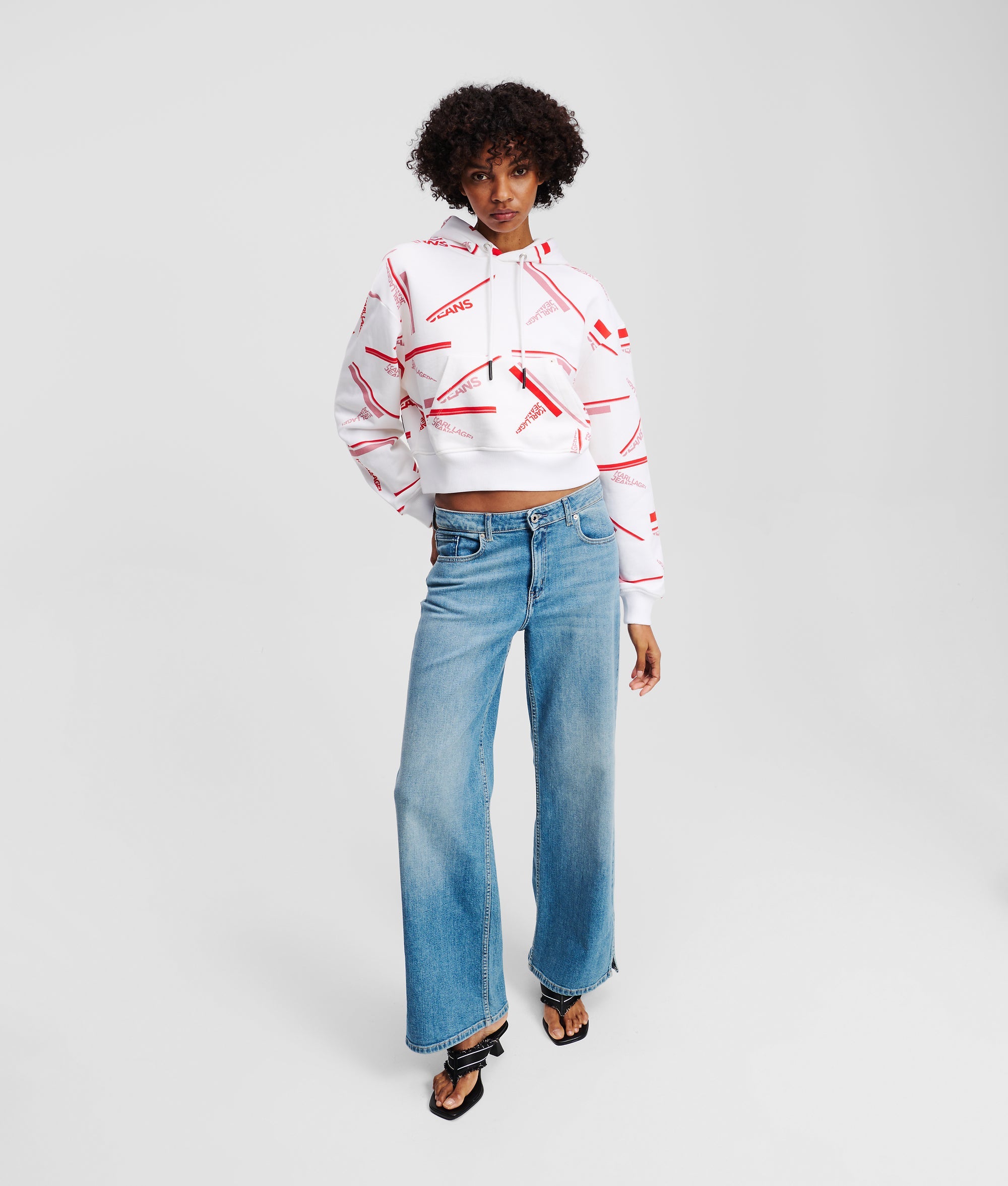 RELAXED CROPPED ALL-OVER-PRINT HOODIE