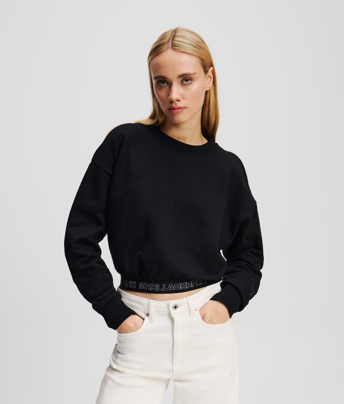 COLD-SHOULDER SWEATSHIRT