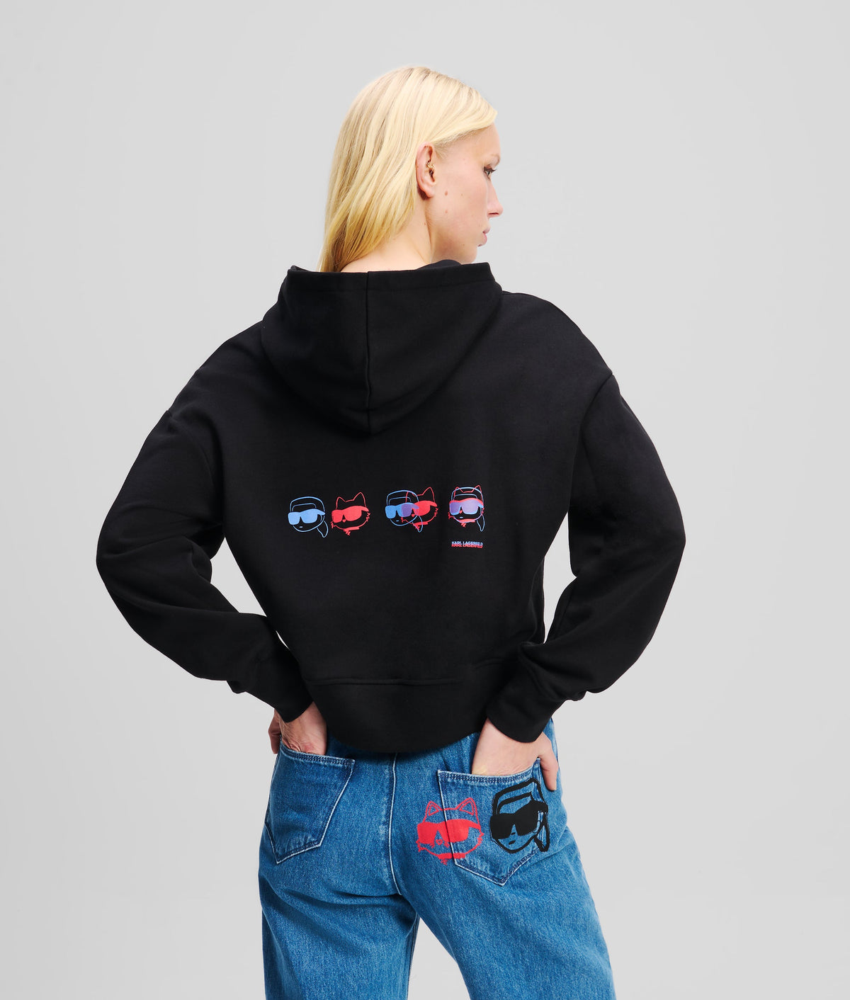 IKON COLOUR-POP CROPPED HOODIE