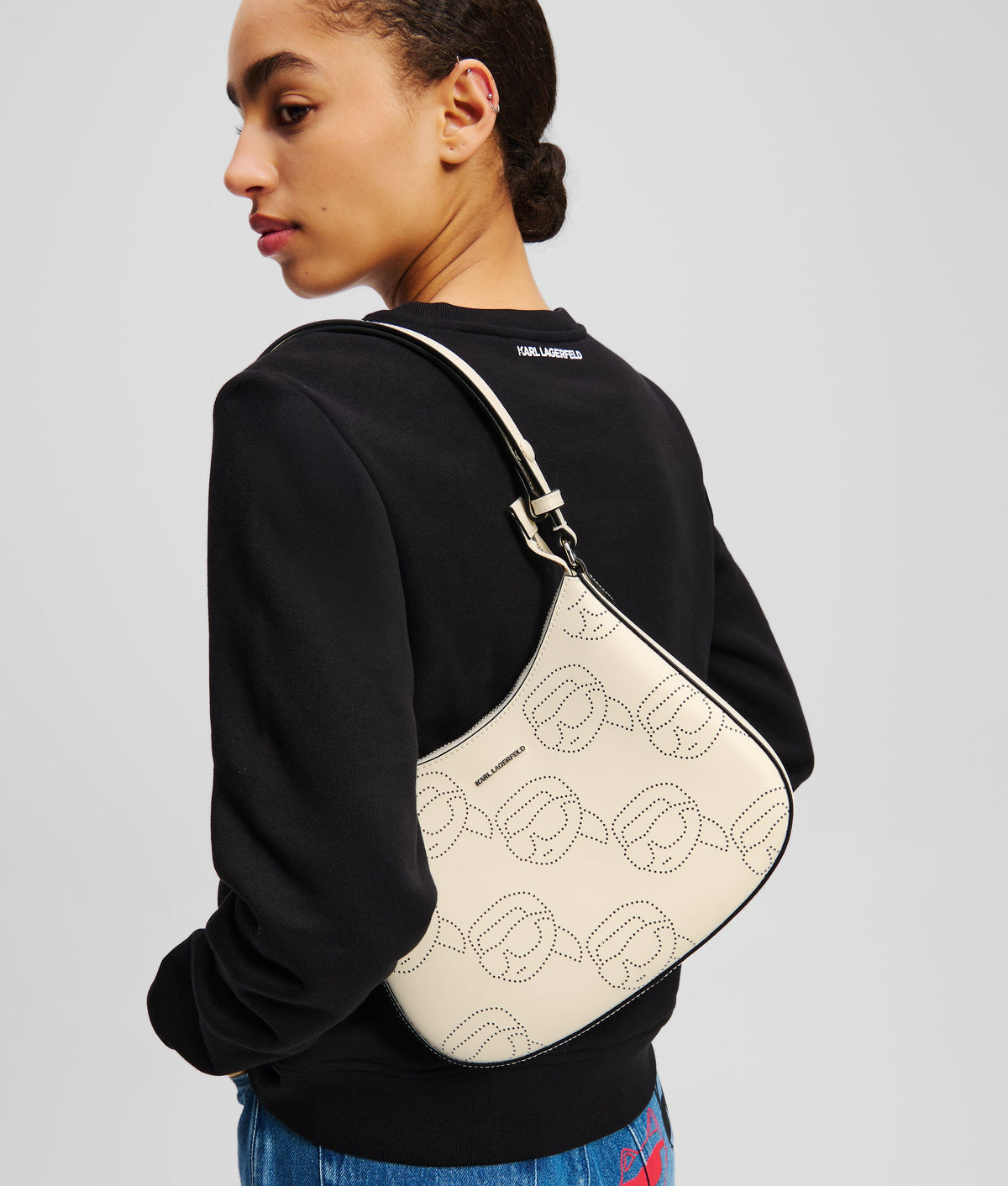 IKON PERFORATED SHOULDER BAG