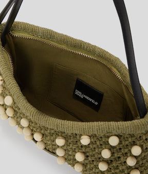 CROCHET BEADED SHOULDER BAG