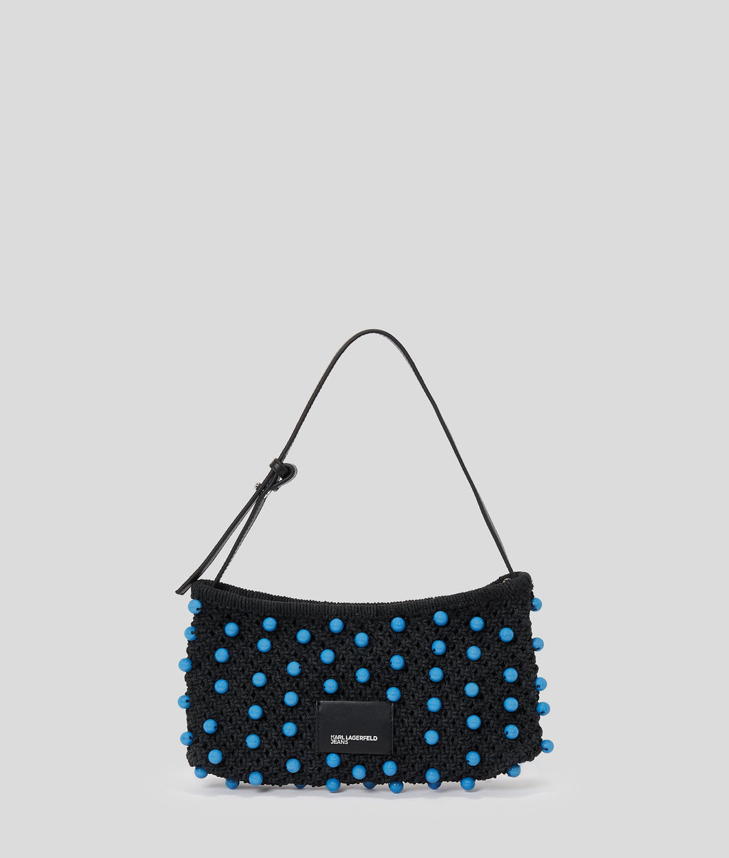 CROCHET BEADED SHOULDER BAG