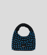 CROCHET BEADED TOP-HANDLE BAG