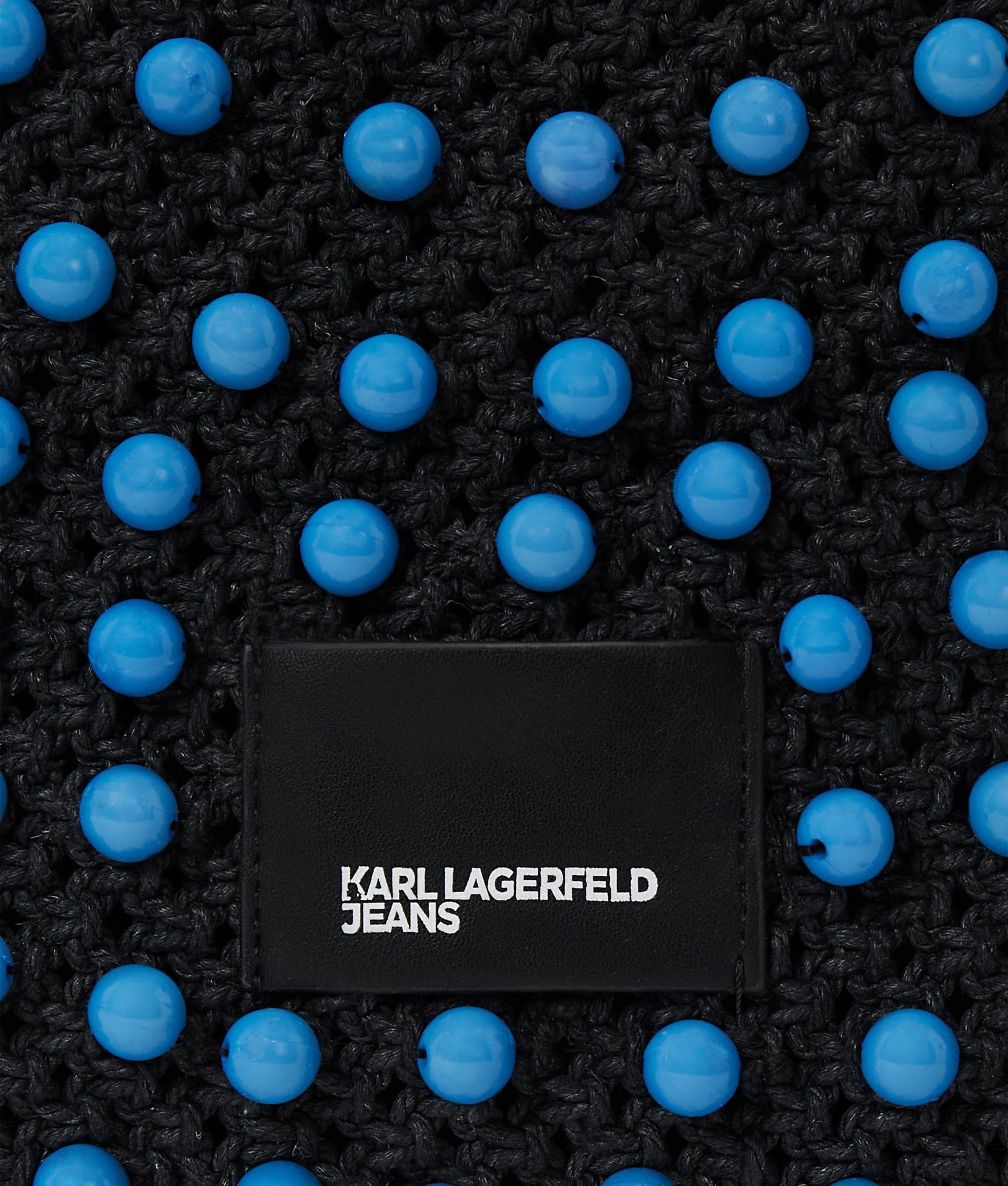 CROCHET BEADED TOP-HANDLE BAG