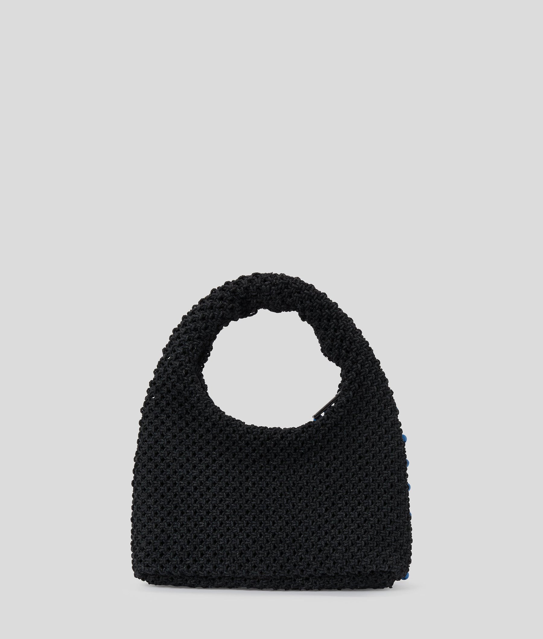 CROCHET BEADED TOP-HANDLE BAG