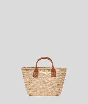 K/SIGNATURE MEDIUM RAFFIA TOTE BAG
