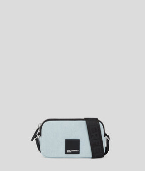 BOX LOGO MINI DENIM CROSSBODY BAG