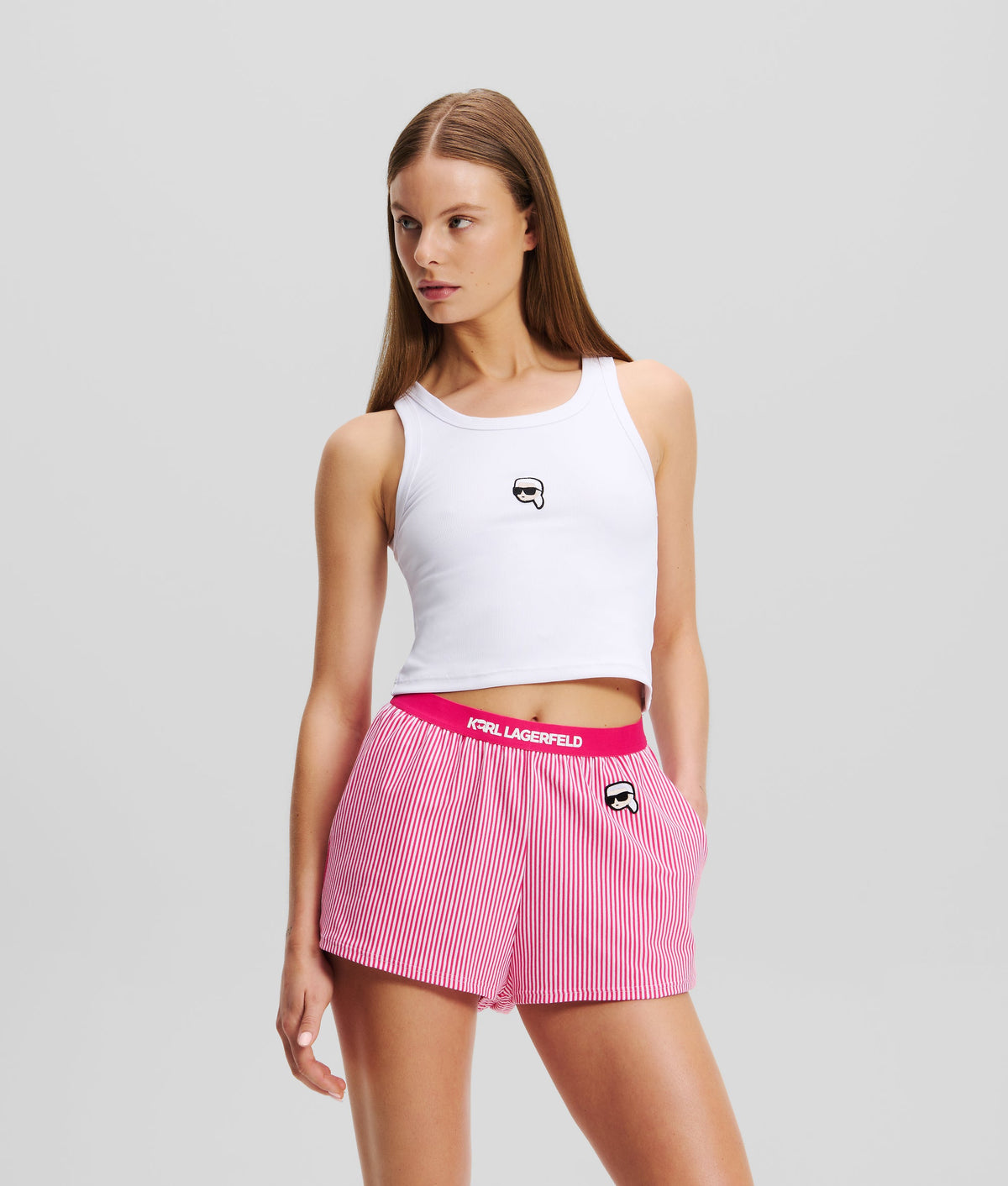 IKON STRIPED PYJAMA SHORTS