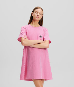 IKON STRIPED PYJAMA DRESS