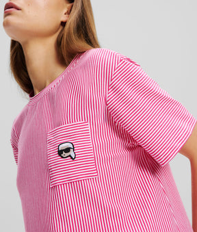 IKON STRIPED PYJAMA DRESS