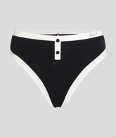 MONOCHROME HIGH-WAIST BIKINI BOTTOMS