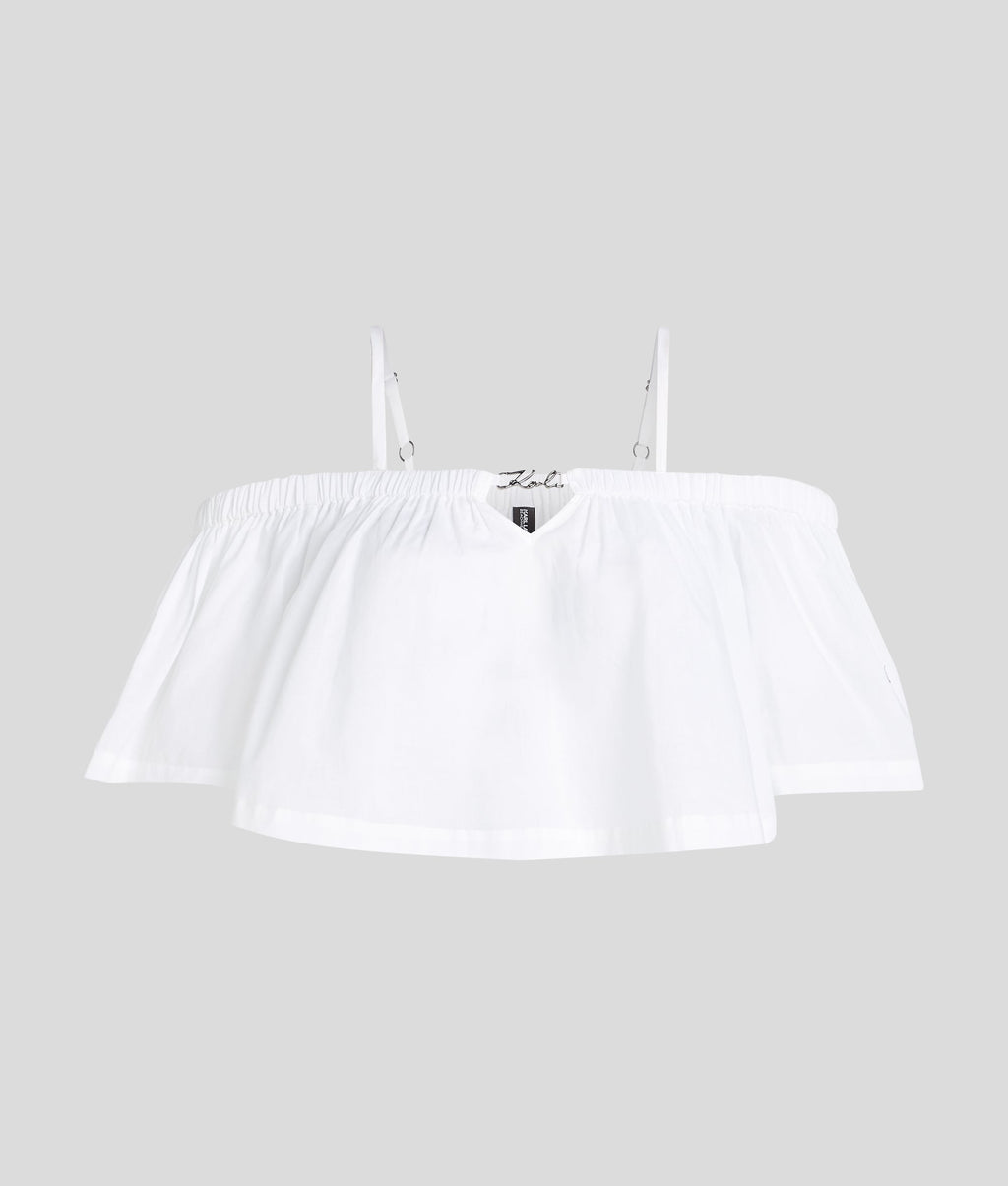 OFF-SHOULDER CROPPED BEACH TOP