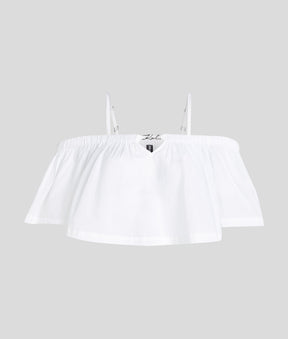 OFF-SHOULDER CROPPED BEACH TOP