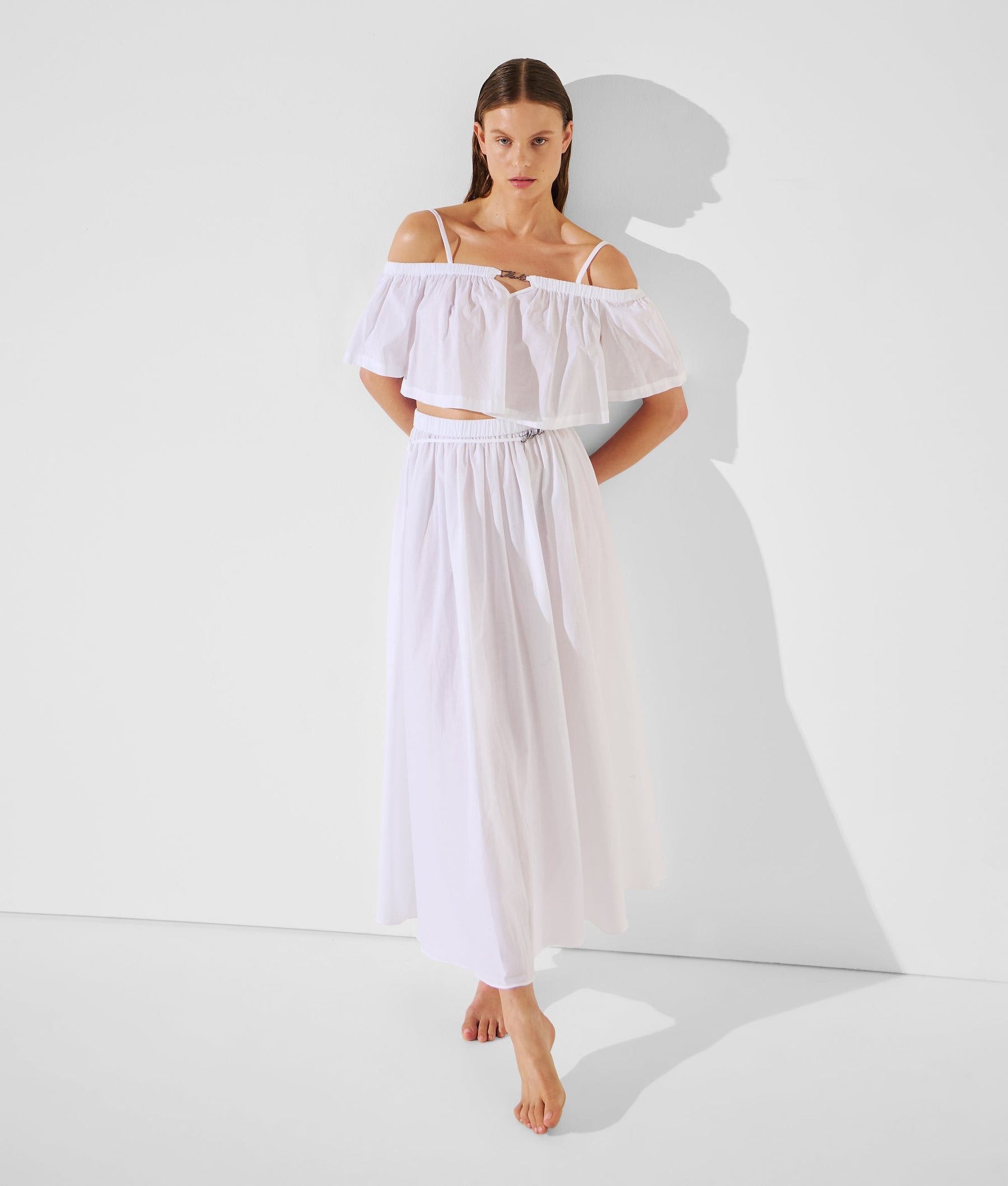 OFF-SHOULDER CROPPED BEACH TOP