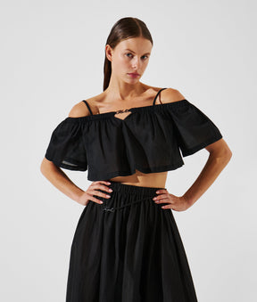 OFF-SHOULDER CROPPED BEACH TOP