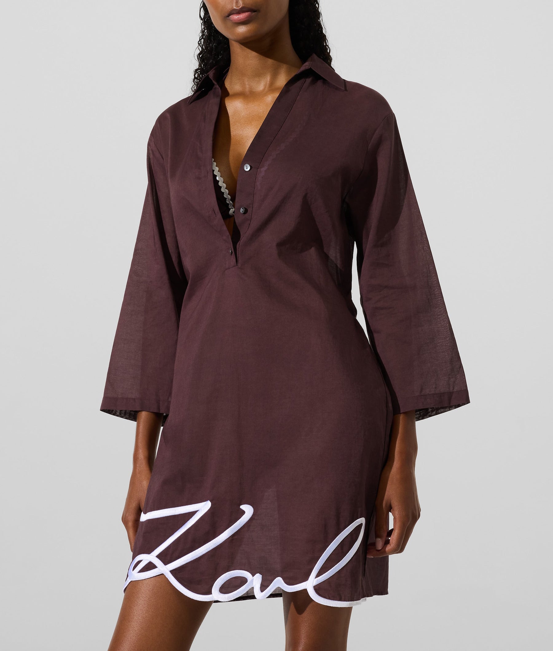K/SIGNATURE BEACH SHIRT DRESS