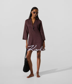 K/SIGNATURE BEACH SHIRT DRESS