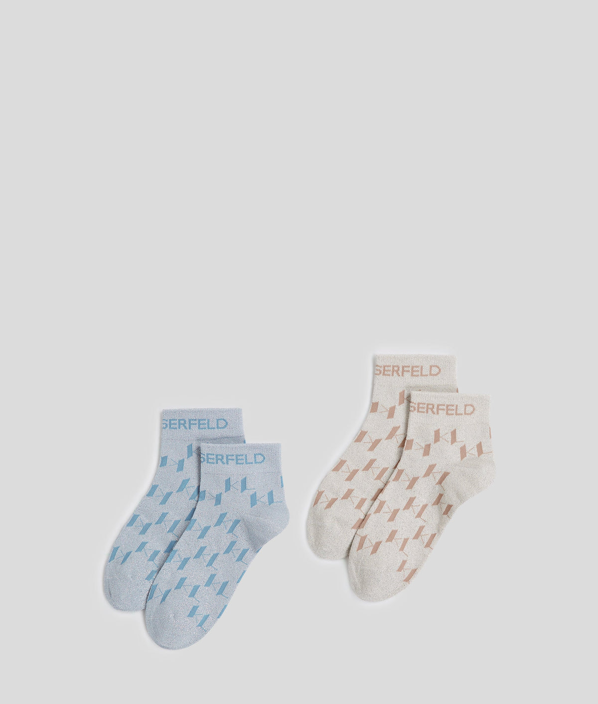 K/MONOGRAM SHORT SOCKS – 2-PACK