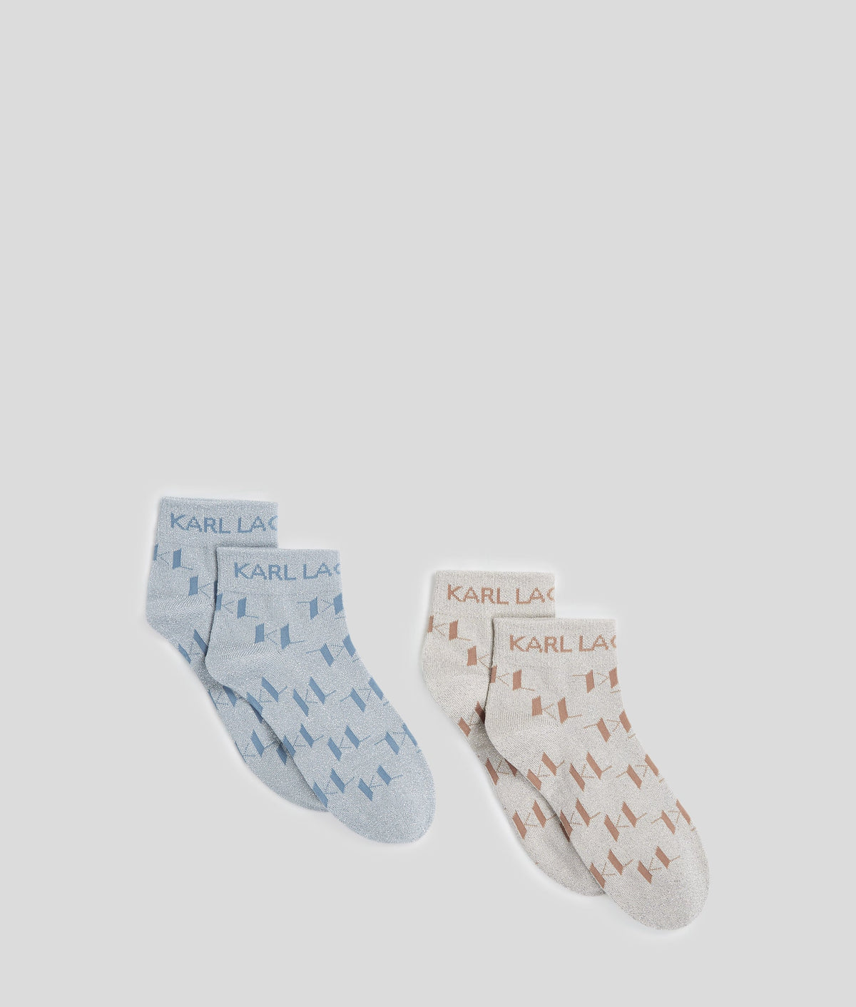 K/MONOGRAM SHORT SOCKS – 2-PACK