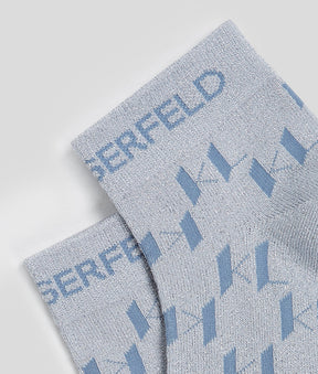 K/MONOGRAM SHORT SOCKS – 2-PACK