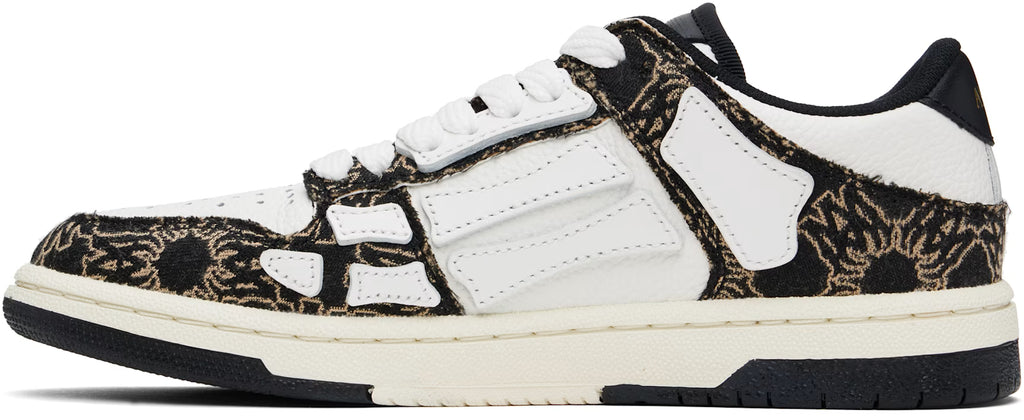 AMiri Women White & Black MA Quad Skel Low Top Sneakers