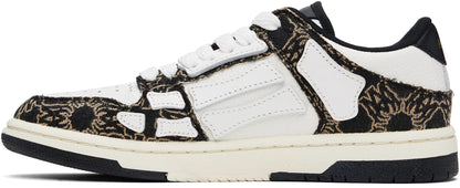 AMiri Women White & Black MA Quad Skel Low Top Sneakers