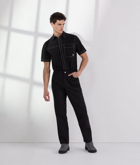 CONTRAST STITCH TROUSERS